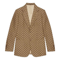 Gucci GG Supreme Linen Formal Jacket 'Beige Ebony' 742607-ZAM7G-2580