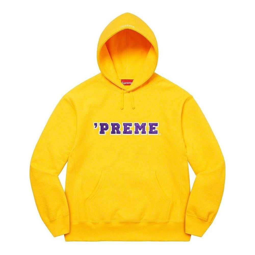 Supreme 'Preme Hooded Sweatshirt 'Yellow Purple' SUP-FW22-624