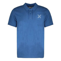 Men's KENZO SS21 Small Label Logo Short Sleeve Polo Shirt Blue FA65PO0504SK-70