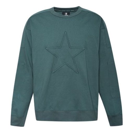 Converse Star Logo Sweatshirt Asia Sizing 'Green' 10017895-351