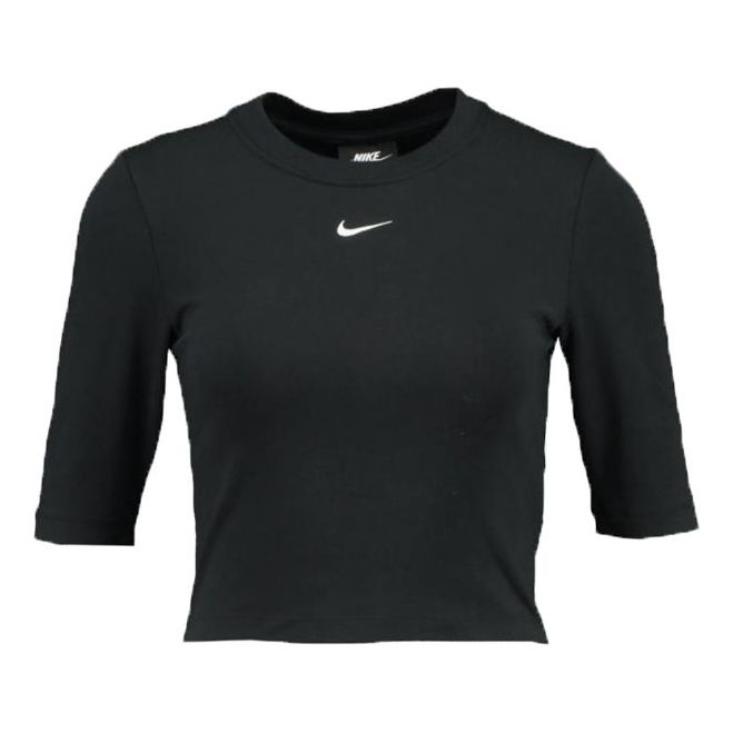 (WMNS) Nike Slim Fit Short Sleeve High Collar Black CJ2216-010