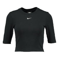 (WMNS) Nike Slim Fit Short Sleeve High Collar Black CJ2216-010