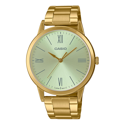 CASIO Female DRESS Japan / South Korea Fashion Waterproof Gold Analog MTP-E600G-9B