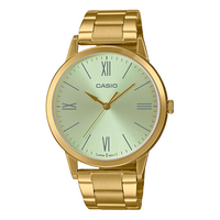 CASIO Female DRESS Japan / South Korea Fashion Waterproof Gold Analog MTP-E600G-9B