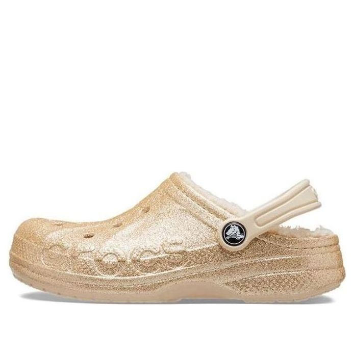 (GS) Crocs Baya Lined Glitter Clogs 'Gold' 207656-11S