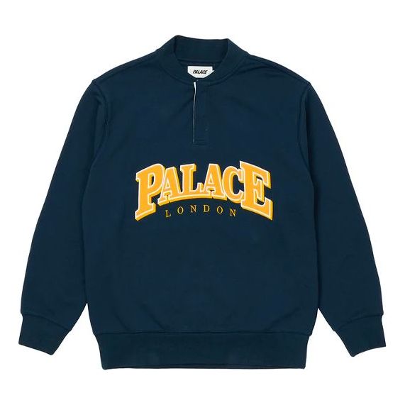 PALACE Button Round Neck Alphabet Unisex Navy Blue P20CS059