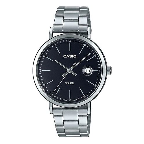CASIO Male DRESS Japan / South Korea Fashion Sports Black Analog MTP-E175D-1EVDF