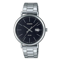 CASIO Male DRESS Japan / South Korea Fashion Sports Black Analog MTP-E175D-1EVDF