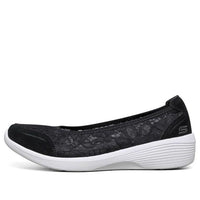 (WMNS) Skechers Arya Slip-on Shoes Black/White 66666292-BKW