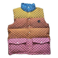 Gucci GG Jacquard Cotton Blend Canvas Down Vest 'Multicolor' 658112-Z8A0I-4333
