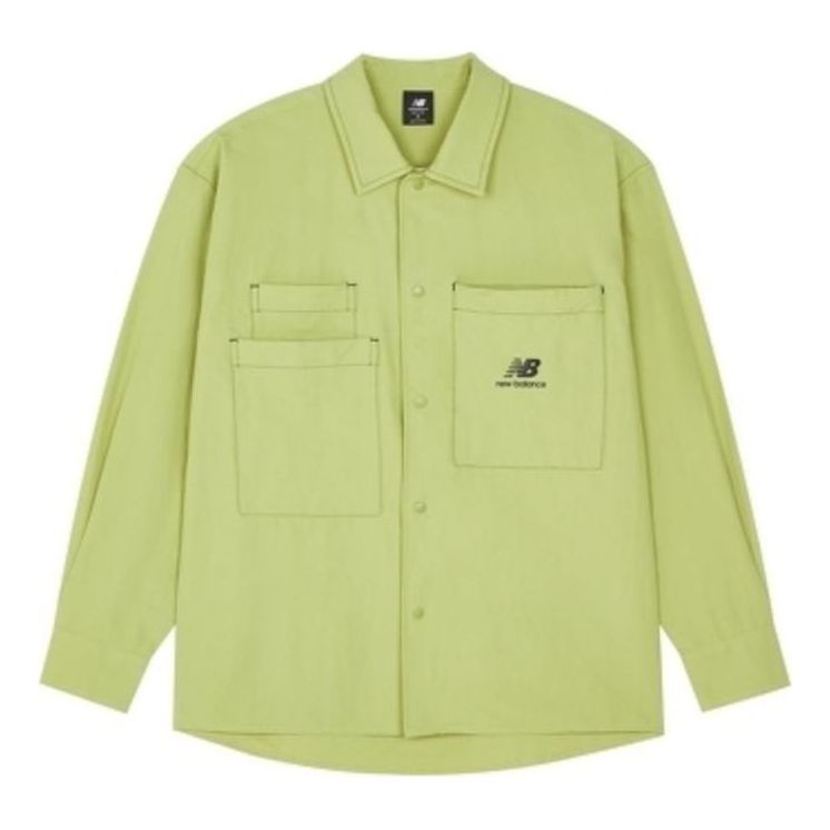 New Balance Logo Classic Shirt Asia Sizing 'Lime Green Black' AMJ23303-RYS