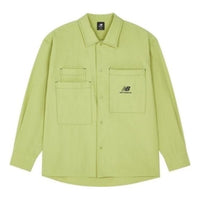 New Balance Logo Classic Shirt Asia Sizing 'Lime Green Black' AMJ23303-RYS
