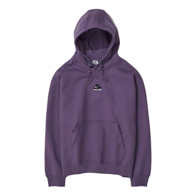 Nike ACG Therma-Fit Solid Color Logo Embroidered Hooded Long Sleeves Autumn Gray Purple DH3087-553