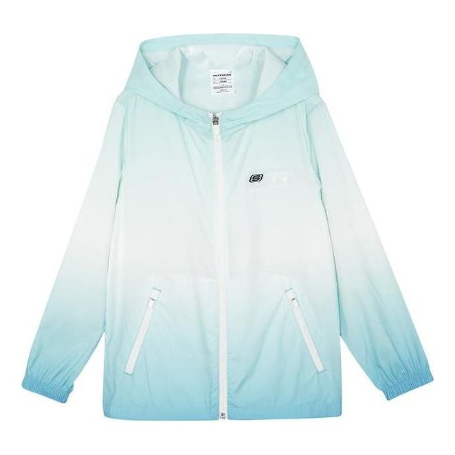 (GS) Skechers Gradient Logo Printed Sun Protection Jacket 'Blue White' P222B033