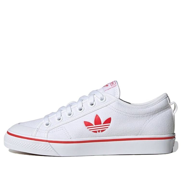 (WMNS) adidas Nizza Trefoil 'White Red' FX9267