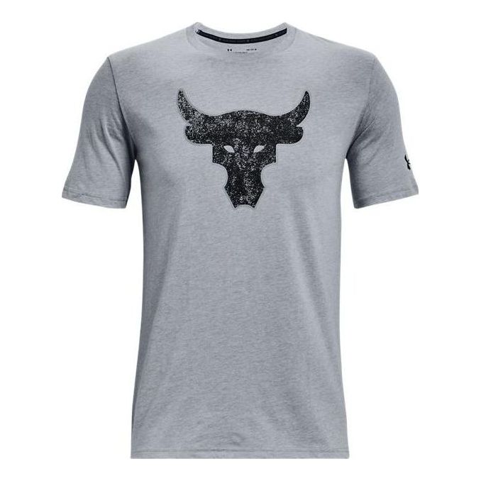 Under Armour Project Rock Brahma Bull Short Sleeve T-shirt 'Grey Black' 1371214-035
