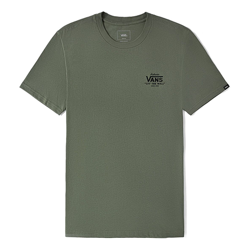 Vans Logo Printing Short Sleeve Couple Style Green VN0A54NADB0