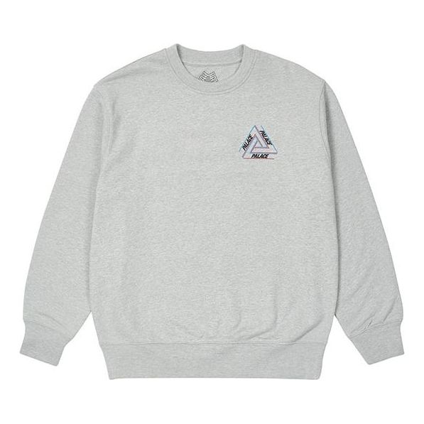 Palace Fw21 Basically A Tri-ferg Crew Sweater 'Grey' P21CW009