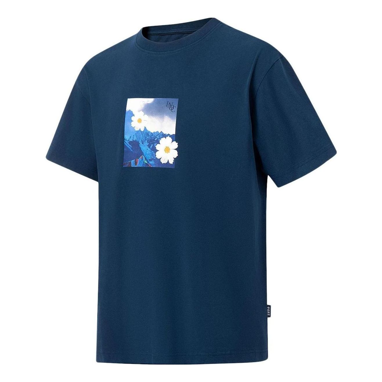 Li-Ning Floral Graphic T-shirt 'Blue Teal' AHST147-7