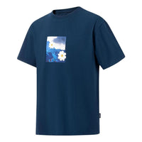 Li-Ning Floral Graphic T-shirt 'Blue Teal' AHST147-7