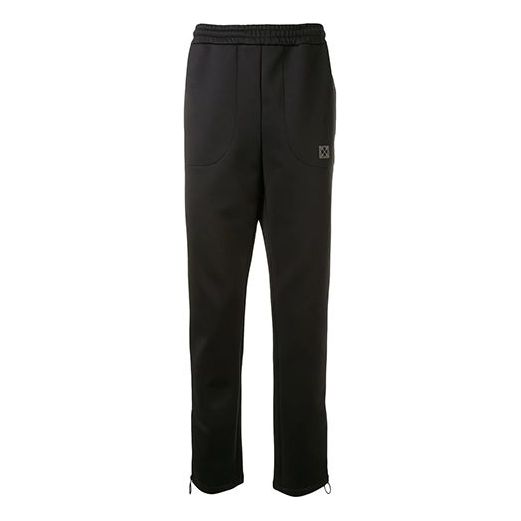 Men's Off-White logo Side Black Sports Pants/Trousers/Joggers OMCA118R20G430291091