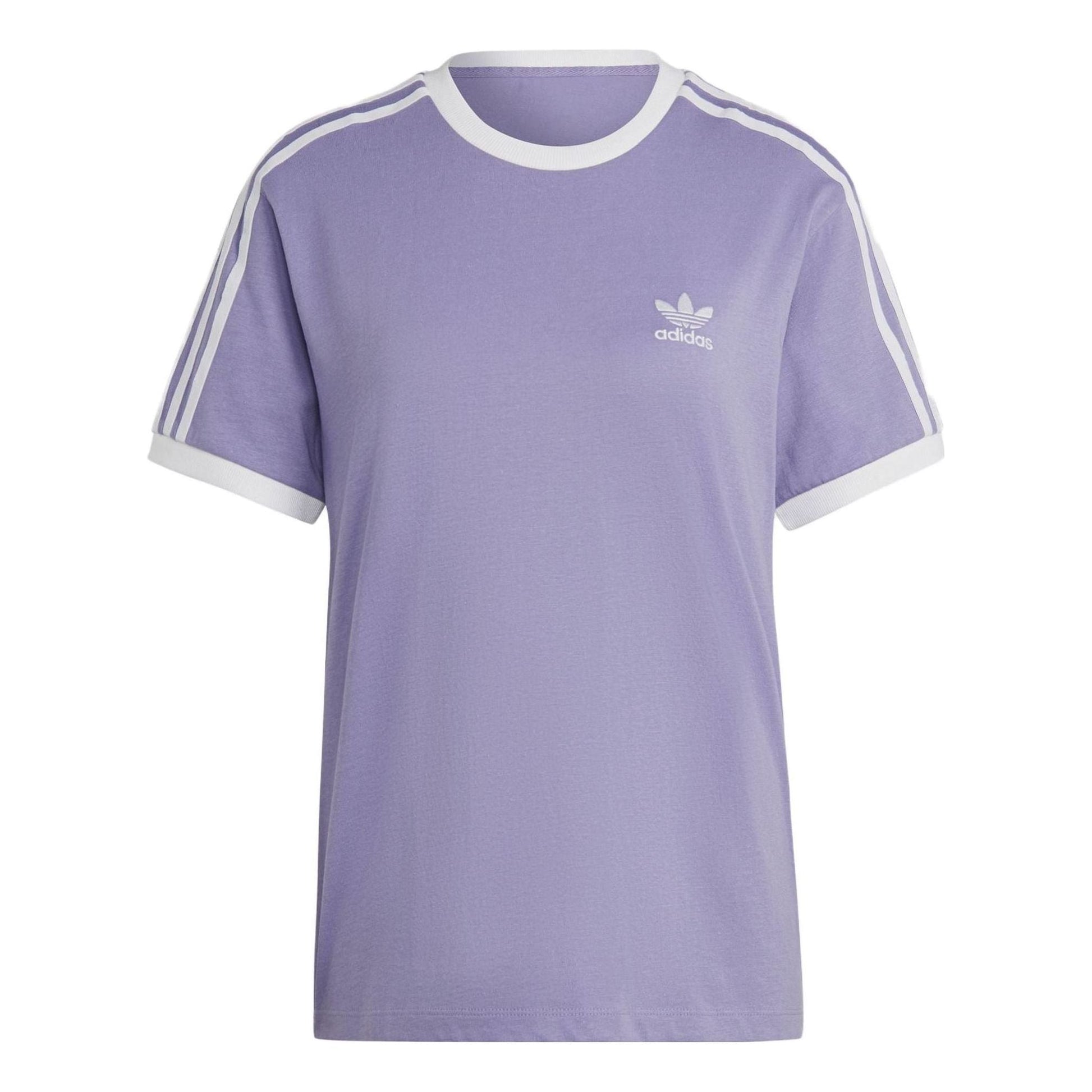 (WMNS) adidas Adicolor Classics 3-Stripes T-Shirt Asia Sizing 'Purple' IB7411