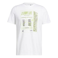Men's adidas Alphabet Printing Casual Pullover Short Sleeve Japanese Version White T-Shirt HE4831