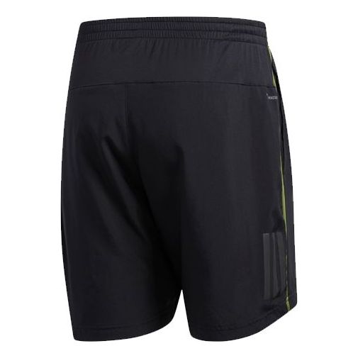 adidas Side Green Stripe Training Sports Shorts Black DZ7621