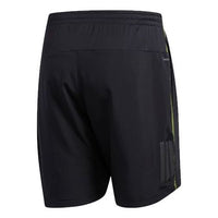 adidas Side Green Stripe Training Sports Shorts Black DZ7621