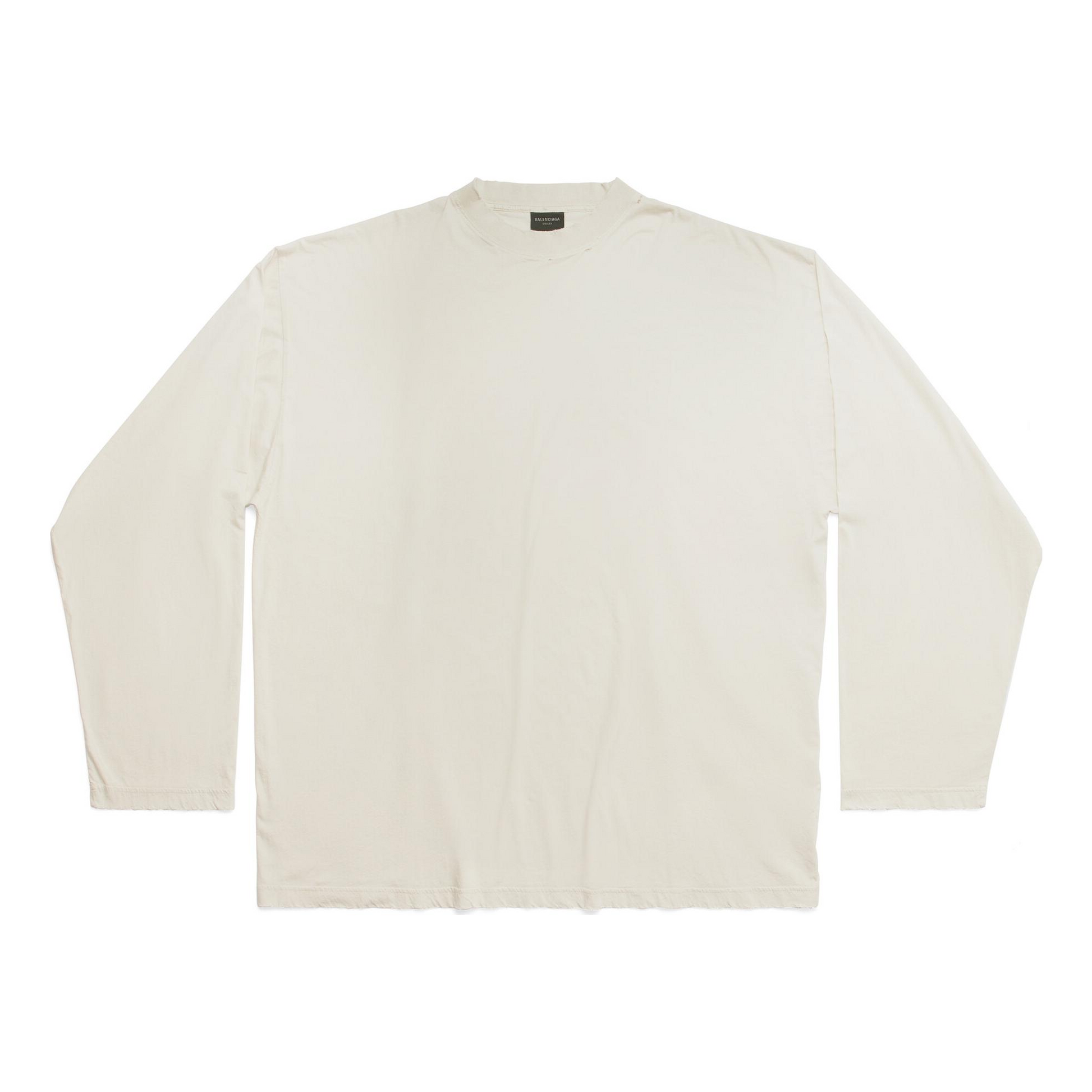 Balenciaga Long Sleeve T-shirt Oversized 'Off White' 739783TOVF49199