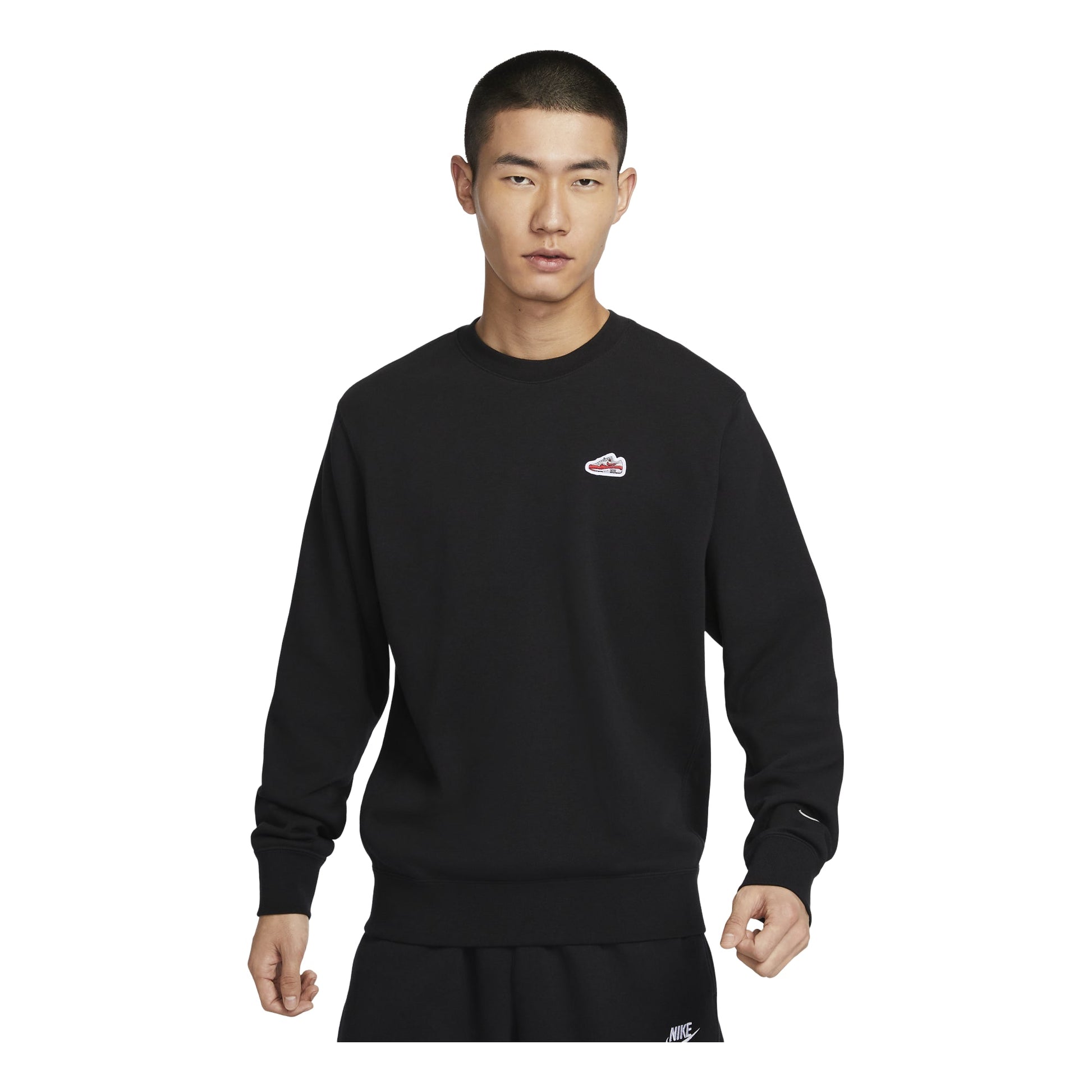 Nike French Terry Crew-Neck Sweatshirt 'Black' FZ5203-010