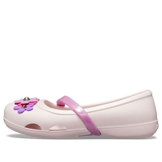 (PS) Crocs Lina Charm Flat Flowers Pale Pink Sandals 205529-6PI