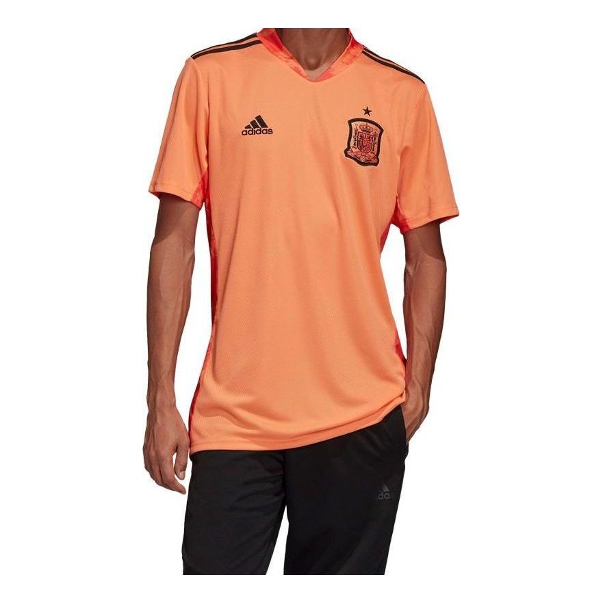 adidas 2020-2021 Spain Home Goalkeeper Jersey 'Orange Black' FI6247