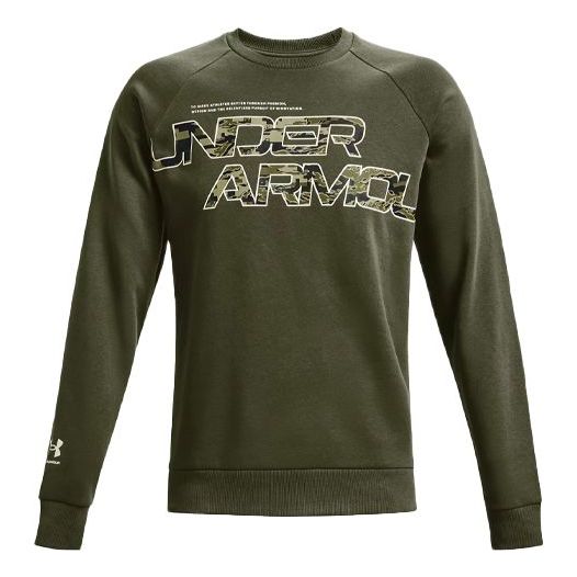 Under Armour Rival Fleece Camo Sweatshirt 'Olive Green' 1366306-390