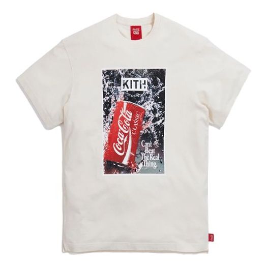 KITH x Coca Cola Crossover Splash Vintage Round Neck Short Sleeve Unisex White KH3885-104