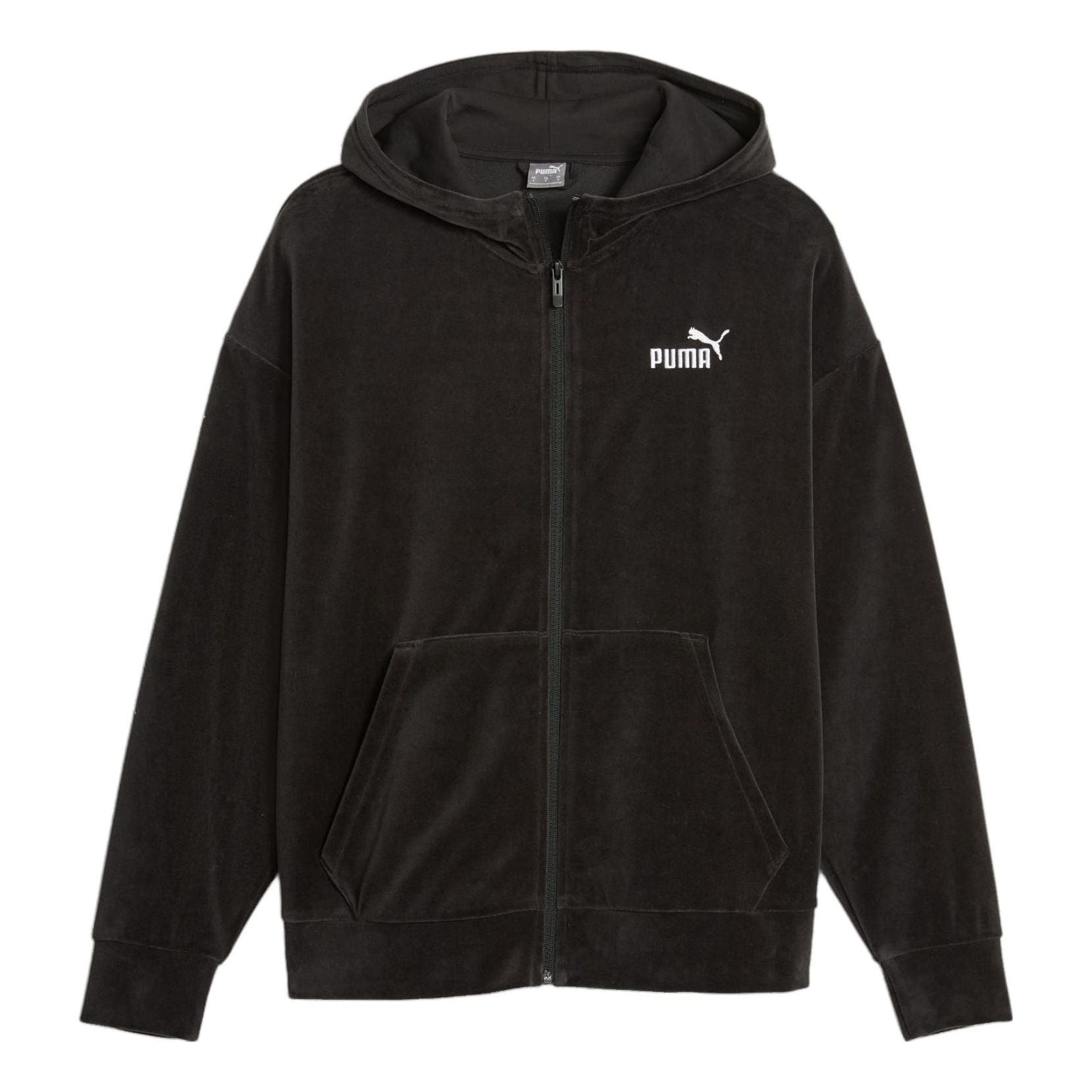 (WMNS) PUMA Elevated Full Zip Hoodie 'Black' 675990-01