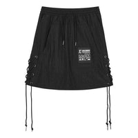 (WMNS) Skechers x D-Antidote Drawstring A-Line Mini Skirt 'Black White' L221W21801A5-01A5