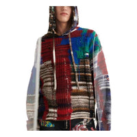 Men's Off-White FW22 Colorblock Hooded Knit Long Sleeves Wool Sweater OW5
