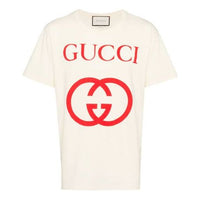 Gucci Interlocking G-Shaped Short-Sleeved For Men White 493117-X3Q35-7373
