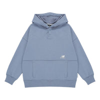 (WMNS) New Balance Classic Lifestyle Plain Hoodie Asia Sizing 'Blue' AWT23322-AGY