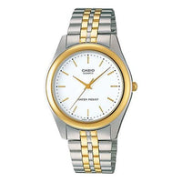 CASIO Waterproof Mens GoldSilver Analog MTP-1129G-7A