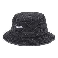 Supreme FW23 Week5 Punched Denim Crusher Bucket Hat 'Black' SUP-FW23-2325