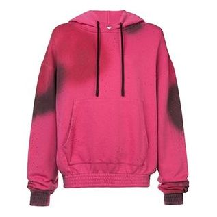 Off-White SS19 spray Cotton Hooded Fleece Men Pink OMBB037F181920412810