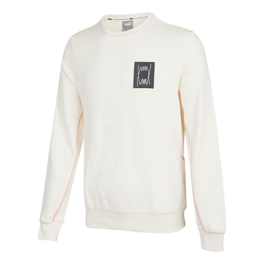 PUMA Athleisure Casual Sports Pullover Round Neck Creamy White 532108-03