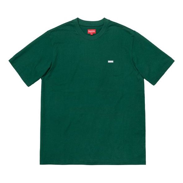 Supreme FW18 Reflective Small Box Dark Green Tee SUP-FW18-358