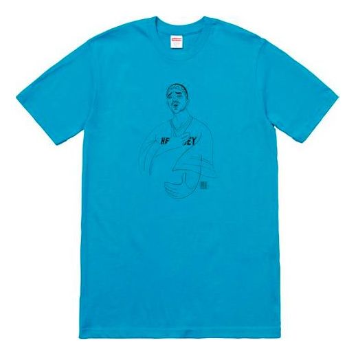 Supreme SS18 Prodigy Tee Cyan Character Short Sleeve Unisex Blue SUP-SS18-0269