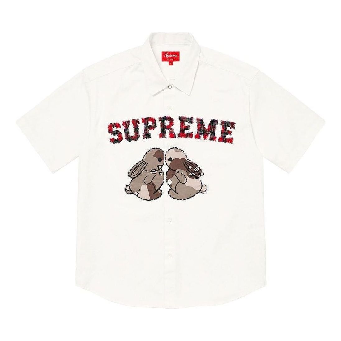 Supreme Bunnies S/S Work Shirt 'White Red' SUP-SS23-239