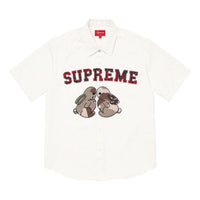 Supreme Bunnies S/S Work Shirt 'White Red' SUP-SS23-239