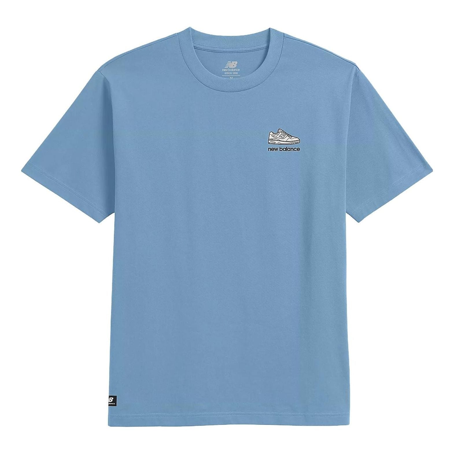 New Balance 550 Graphic Short Sleeve T-shirt Asia Sizing 'Light Blue' MT31576-BLZ