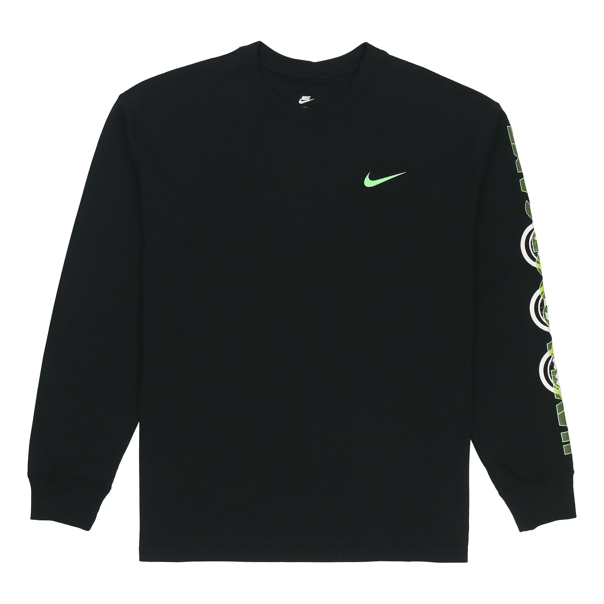 Nike As M Nsw Gc Ls Tee Alphabet Pattern Printing Athleisure Casual Sports Long Sleeves Black DO6946-010